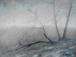 V mlze  50x65